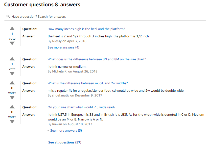 Amazon’s Question and Answer UX