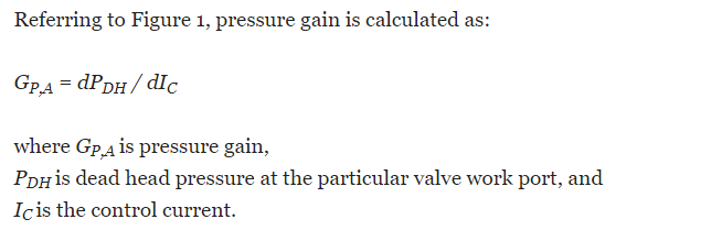 equation for calculating pressure gain